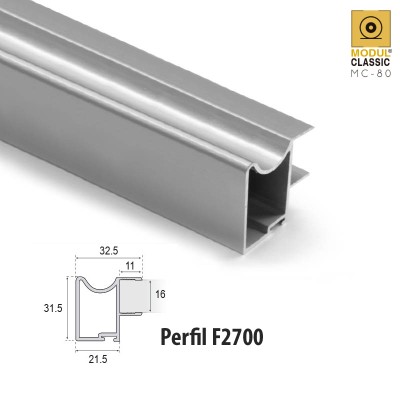 KIT TIRADOR PUERTA CORREDERA ARMARIO 16MM MC80 LACADO-ANODIZADO