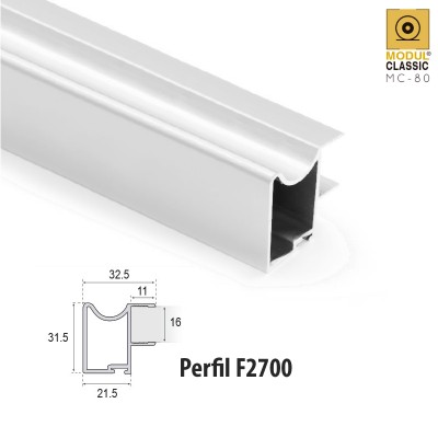 KIT TIRADOR PUERTA CORREDERA ARMARIO 16MM MC80 MELAMINA