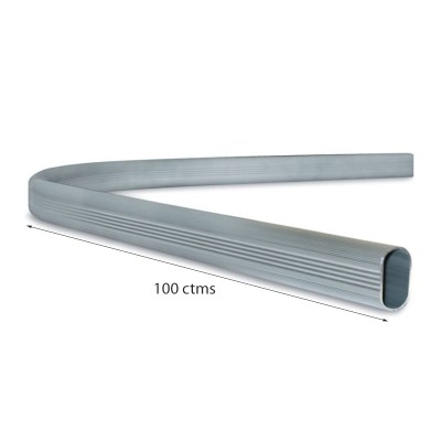 BARRA CURVA OVALADA ESTRIADA 100x100 MUEBLE RINCON 90º