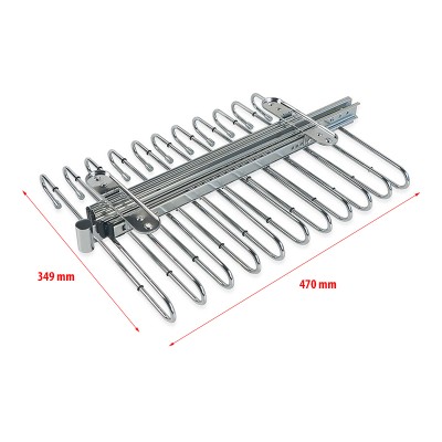 PANTALONERO EXTRAIBLE 11 PERCHAS ANTIDESLIZANTES CROMO R.2501102