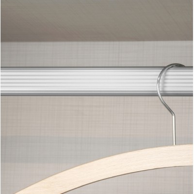 ML BARRA DE ARMARIO ALUMINIO OVALADA ESTRIADA 30X15