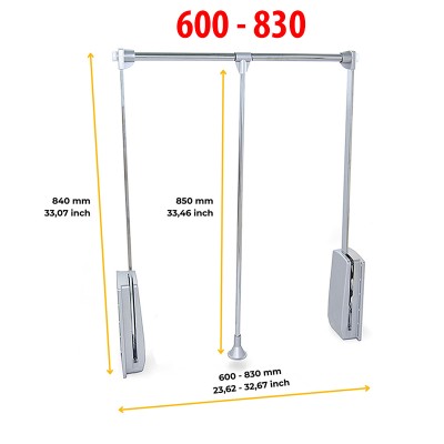 COLGADOR ABATIBLE EXTENSIBLE PARA ARMARIO 9283