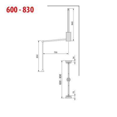 COLGADOR ABATIBLE EXTENSIBLE PARA ARMARIO 9283