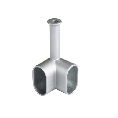 SOPORTE BARRA OVALADA DE ARMARIO ESQUINA PLATA MATE